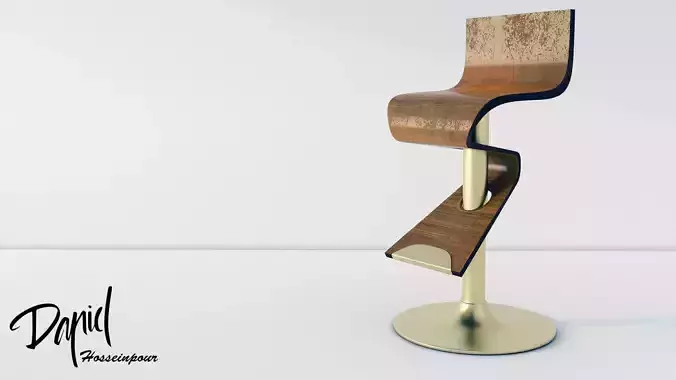 Artistic Curved Barstool
