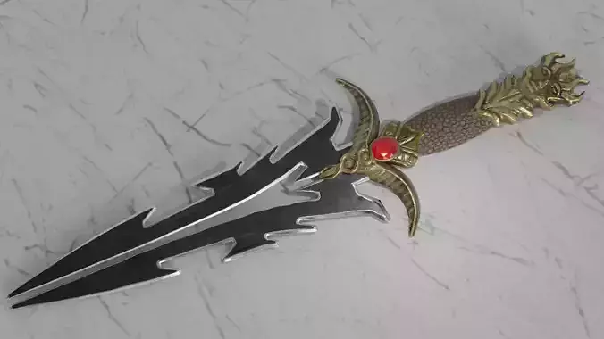 Knife 01 Low-poly 3D model