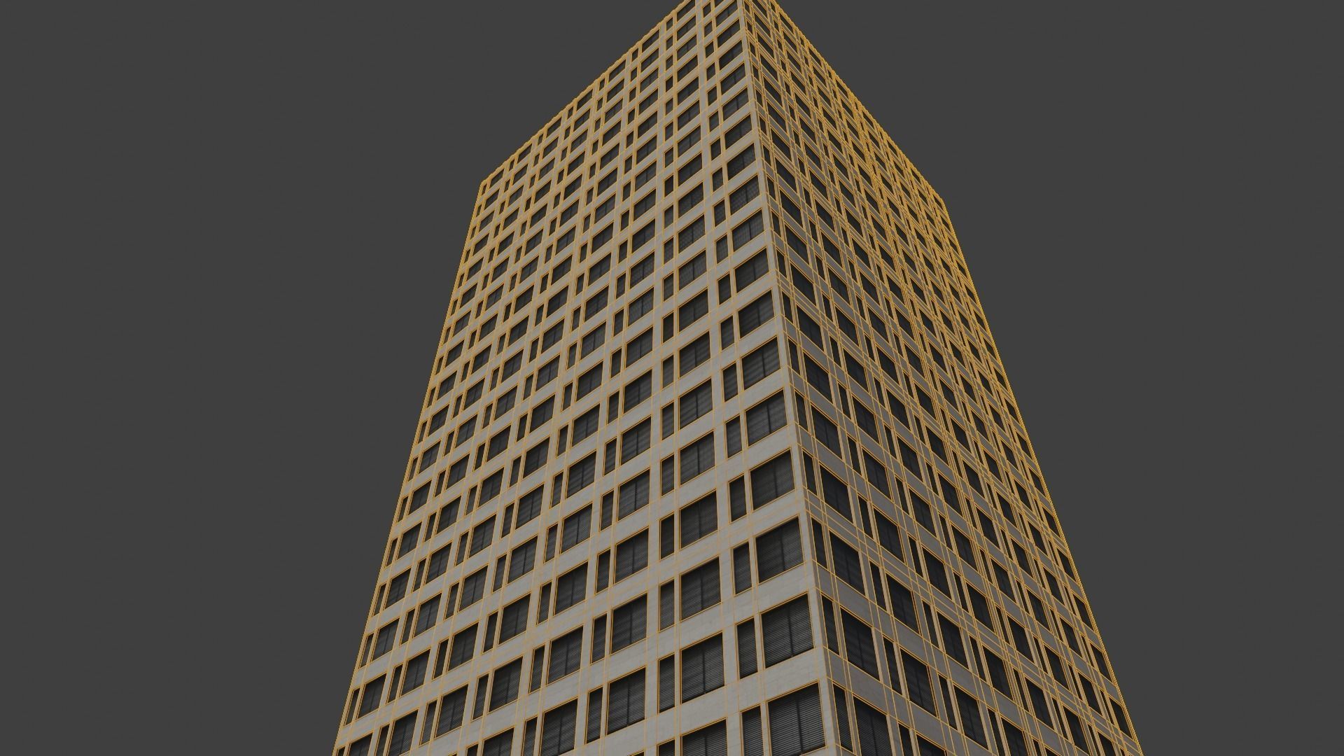 3D modern building Low-poly 3D model_6
