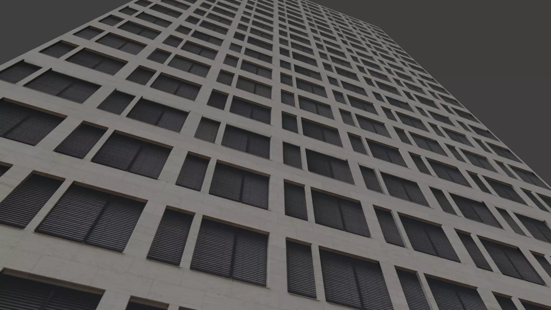3D modern building Low-poly 3D model_0
