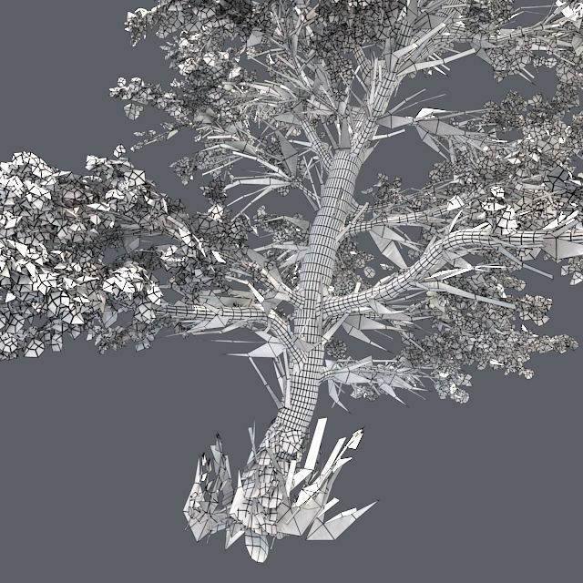 Plitvice Maple Tree Low-poly 3D model_4