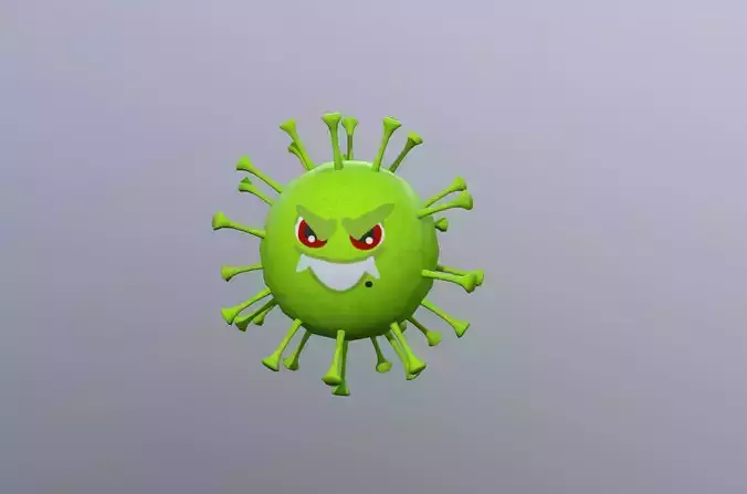 Covid 19 - Corona - Virus - Cartoony