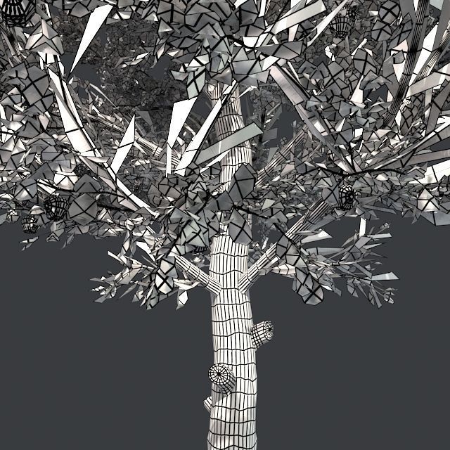 Red Delicious Apple Tree Low-poly 3D model_4