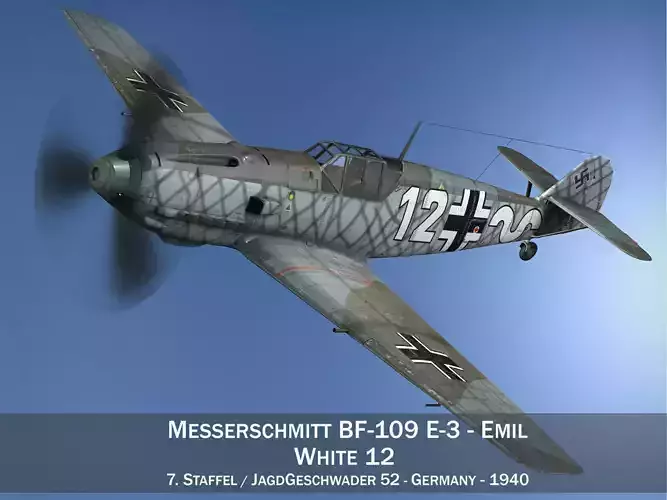 Messerschmitt - BF-109 E - White 12