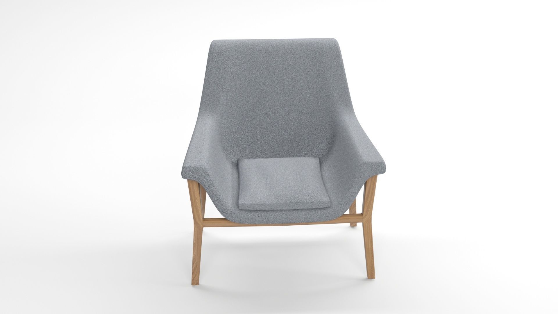 Gray Chair 3D model_2
