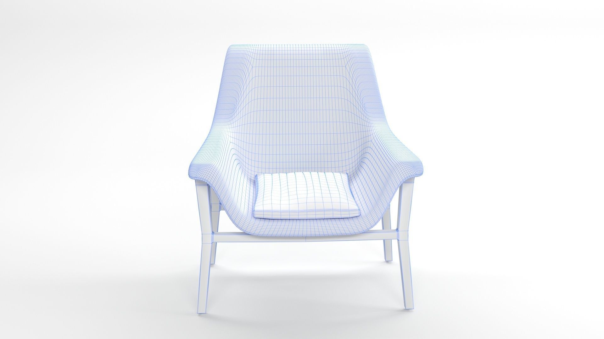Gray Chair 3D model_5