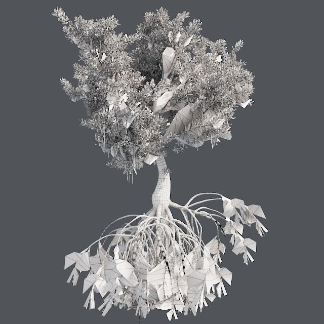 Red Mangrove Tree Low-poly 3D model_4
