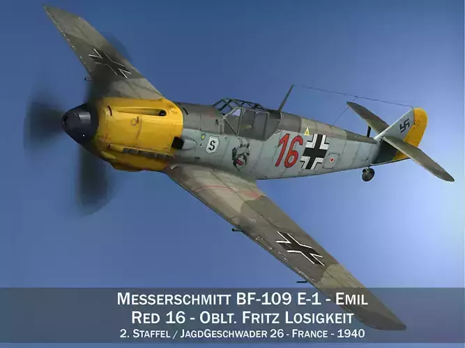 Messerschmitt - BF-109 E - Red 16