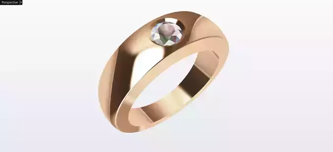 Classical Diamond Ring for unisex