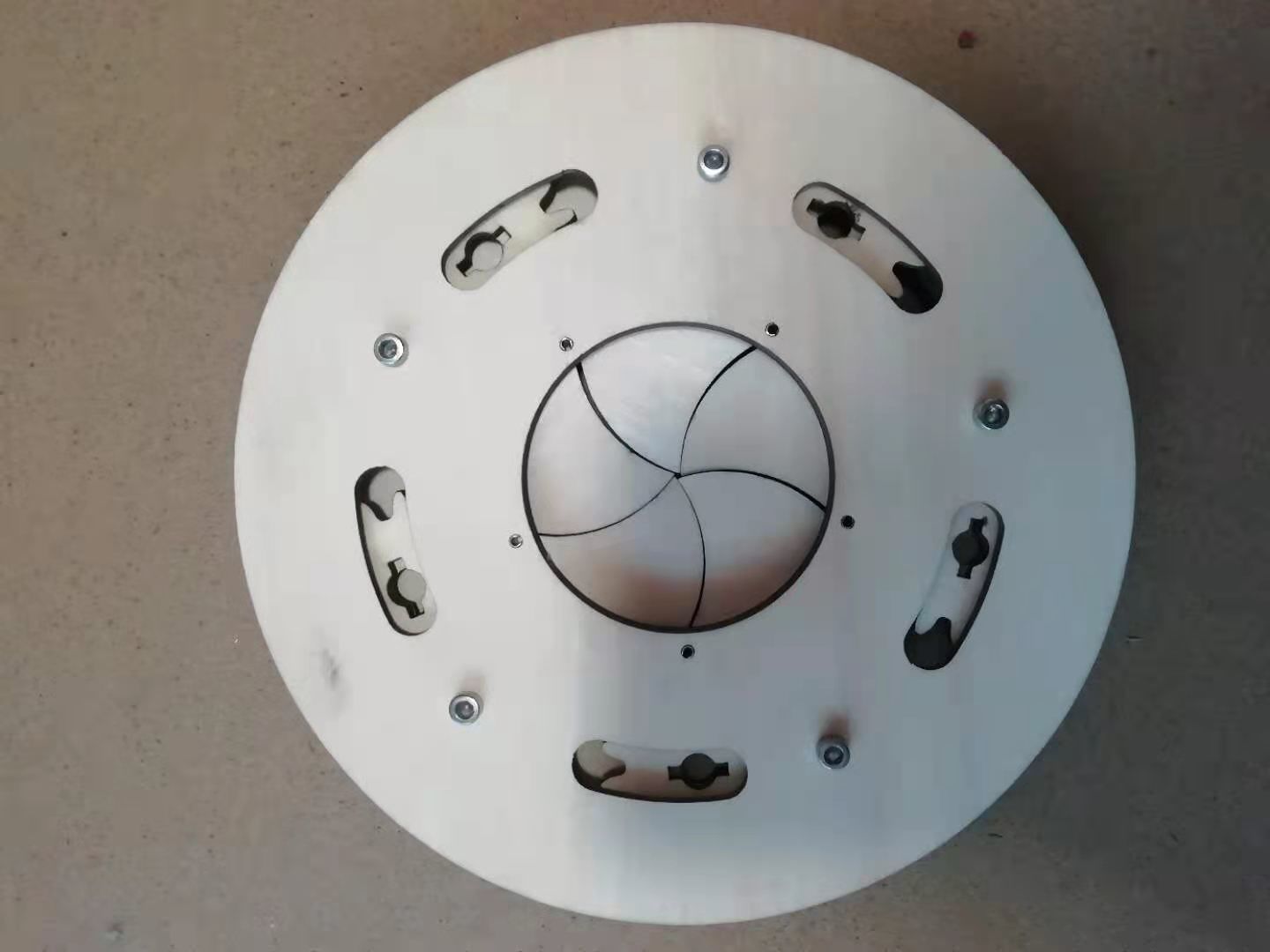 Laser cut planetary gear type iris mechanism-5 leaves-D150d52 3D print model_8