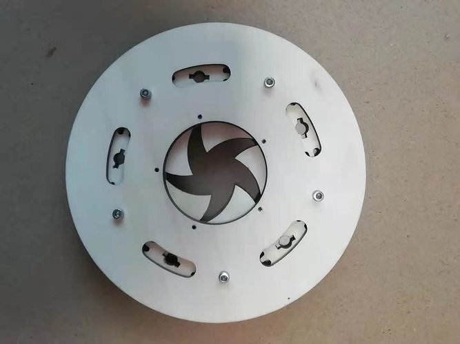 Laser cut planetary gear type iris mechanism-5 leaves-D150d52 3D print model