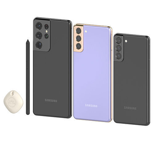 Samsung Galaxy S21 - S21 Plus - S21 Ultra - SmartTag - SPen 3D model