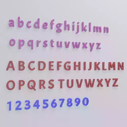 Alphabet style 1 base mesh