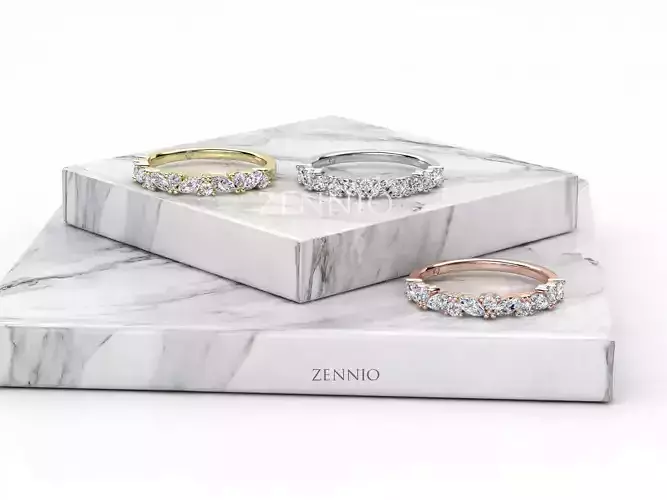 ZR008 diamond eternity band gold