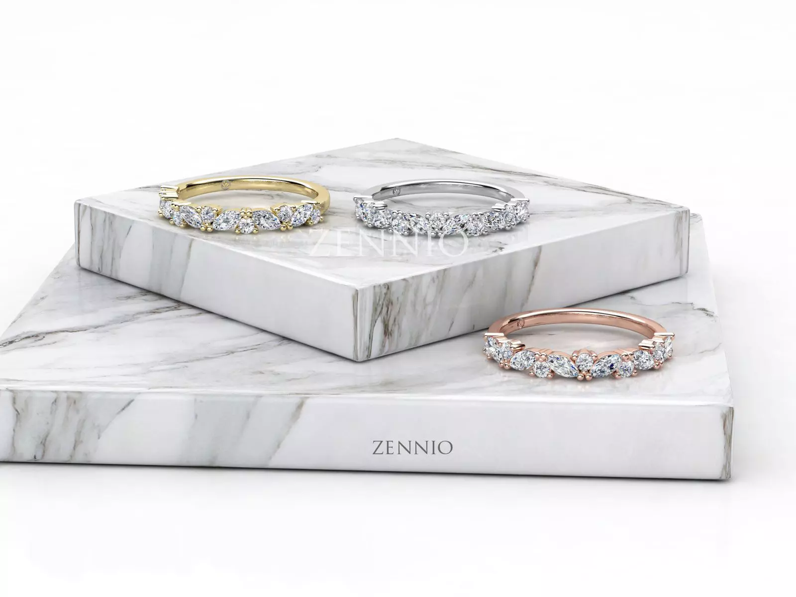 ZR008 diamond eternity band gold 3D print model_0