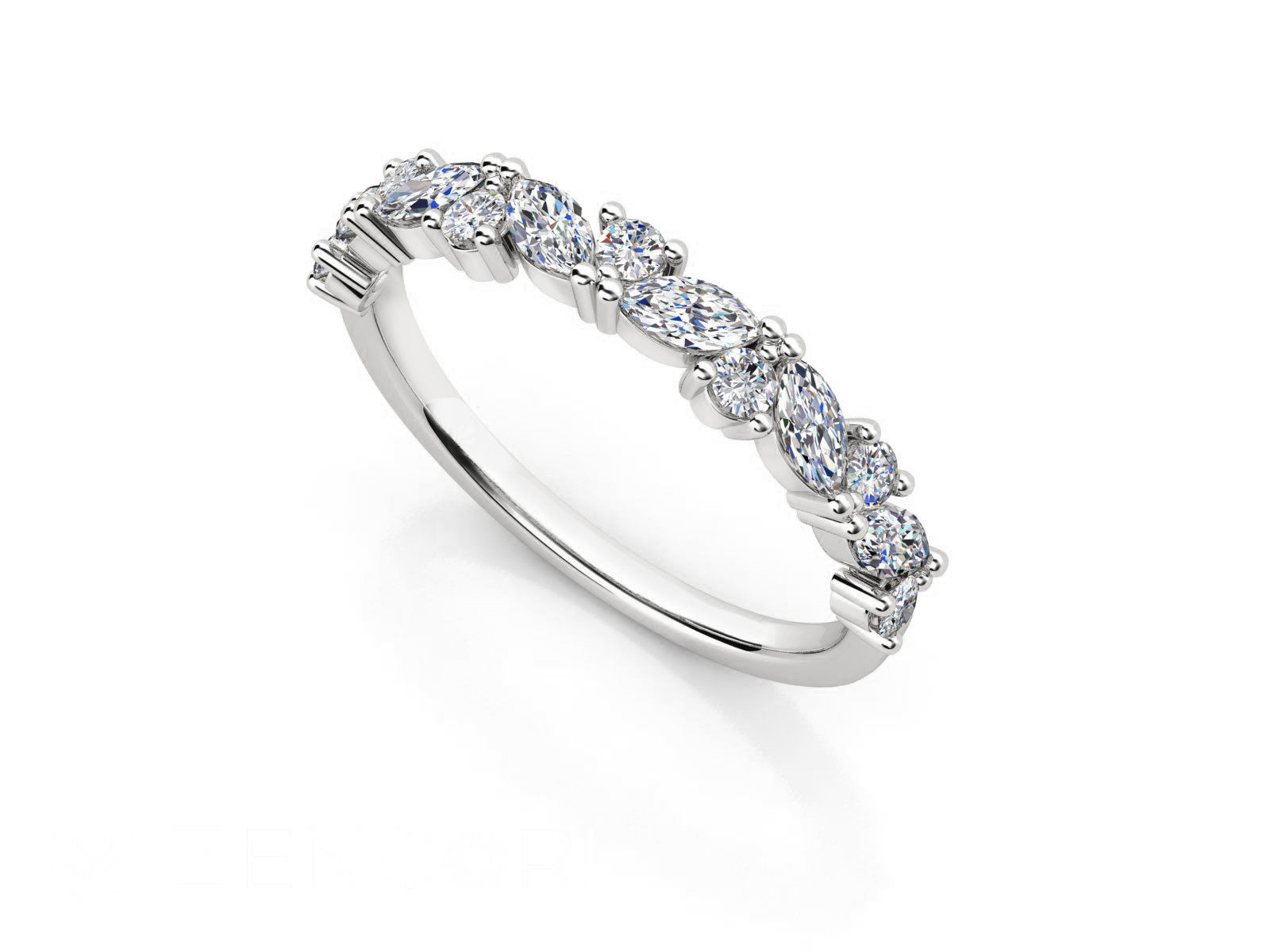 ZR008 diamond eternity band gold 3D print model_3