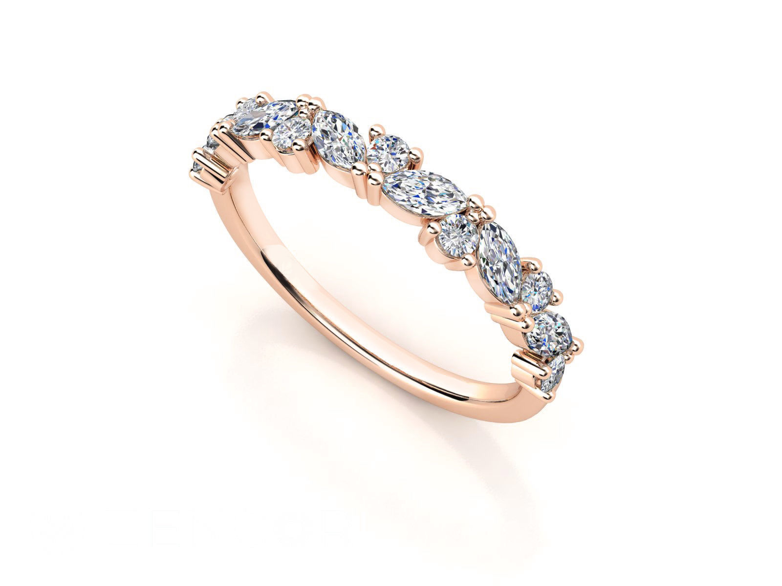 ZR008 diamond eternity band gold 3D print model_2