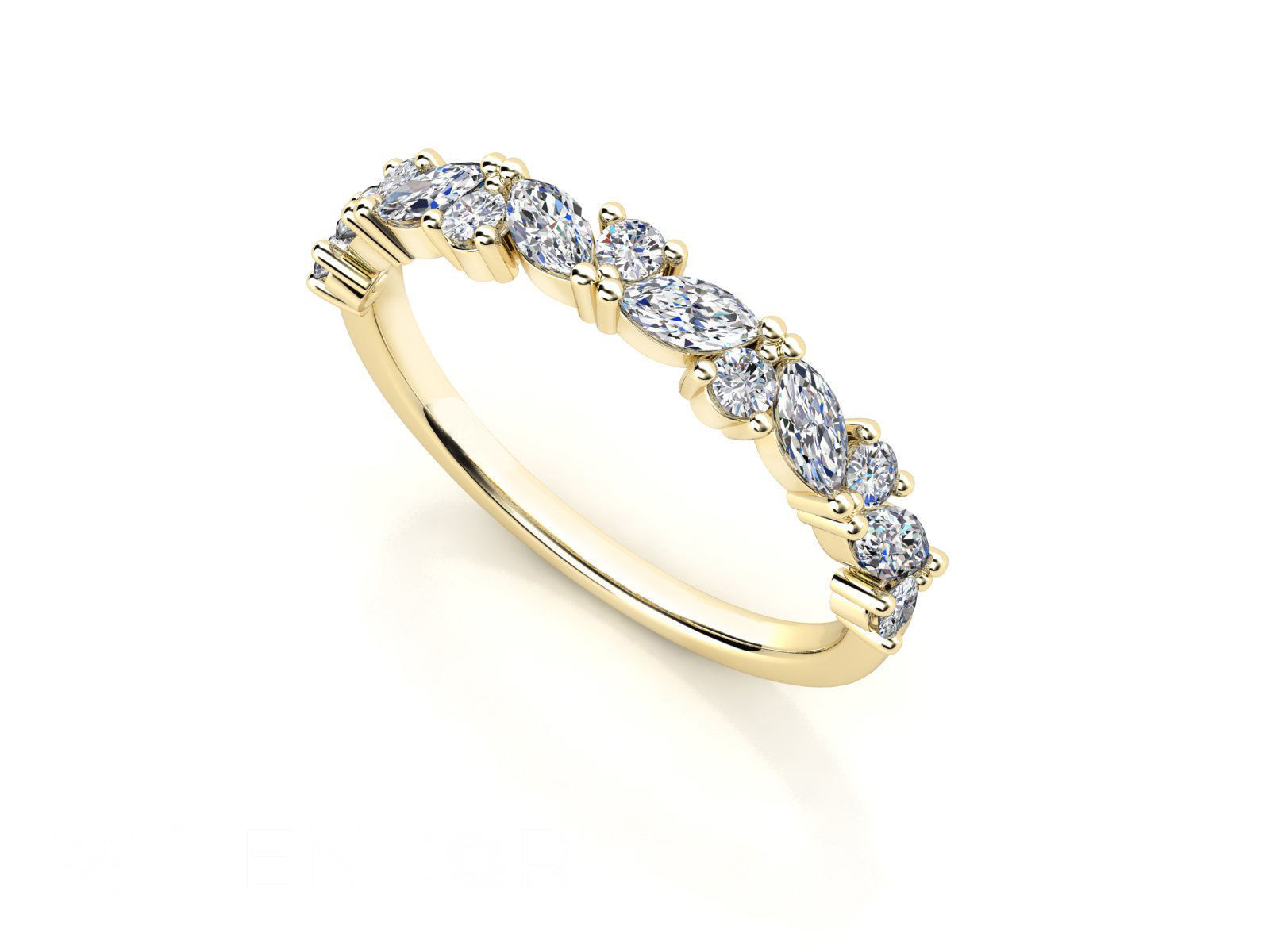 ZR008 diamond eternity band gold 3D print model_4