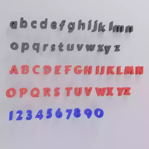 Alphabet style 2 base mesh