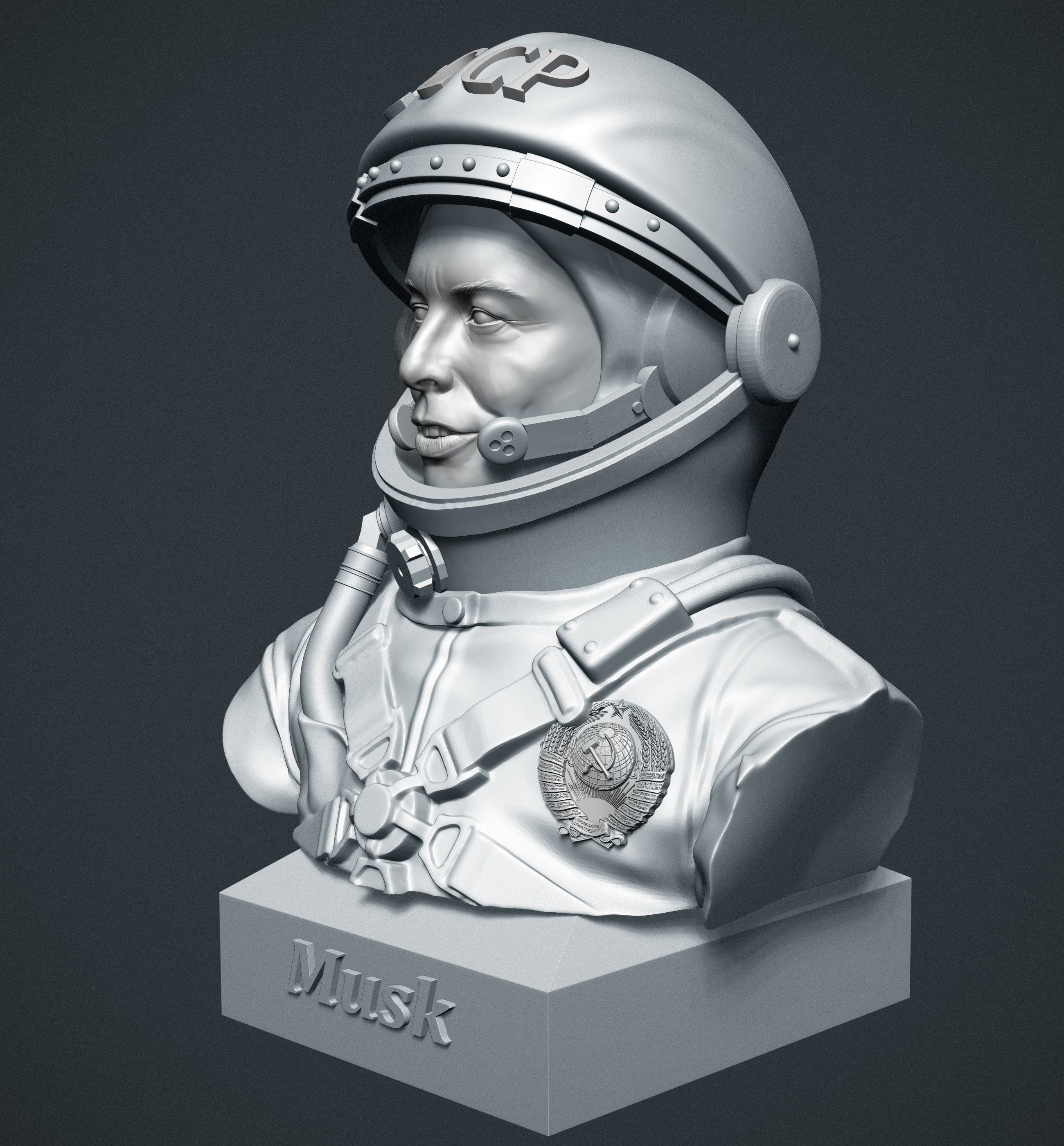 Elon Musk 3D print model_5