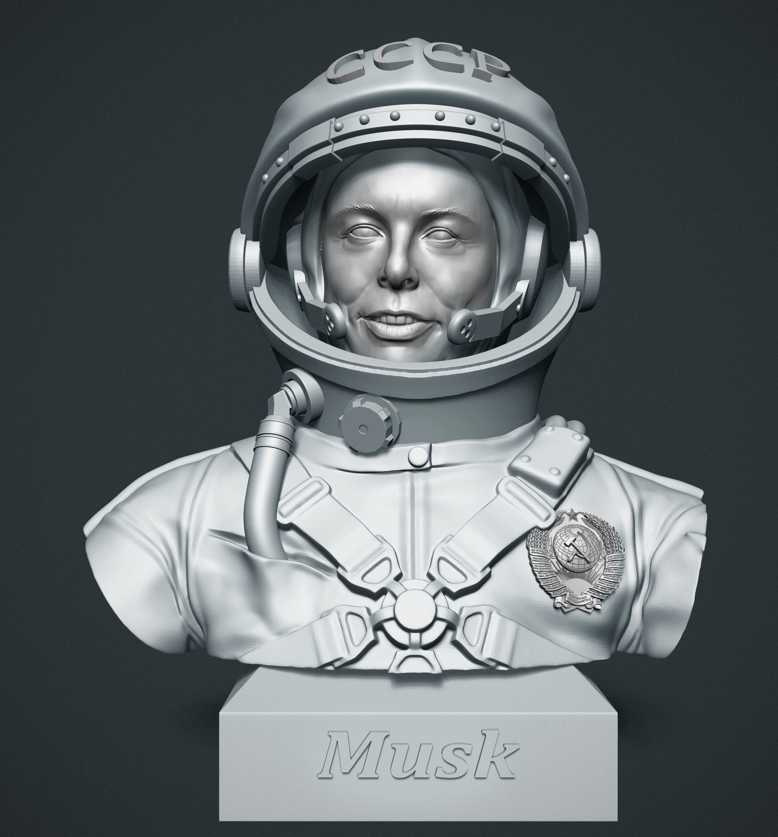 Elon Musk 3D print model_1