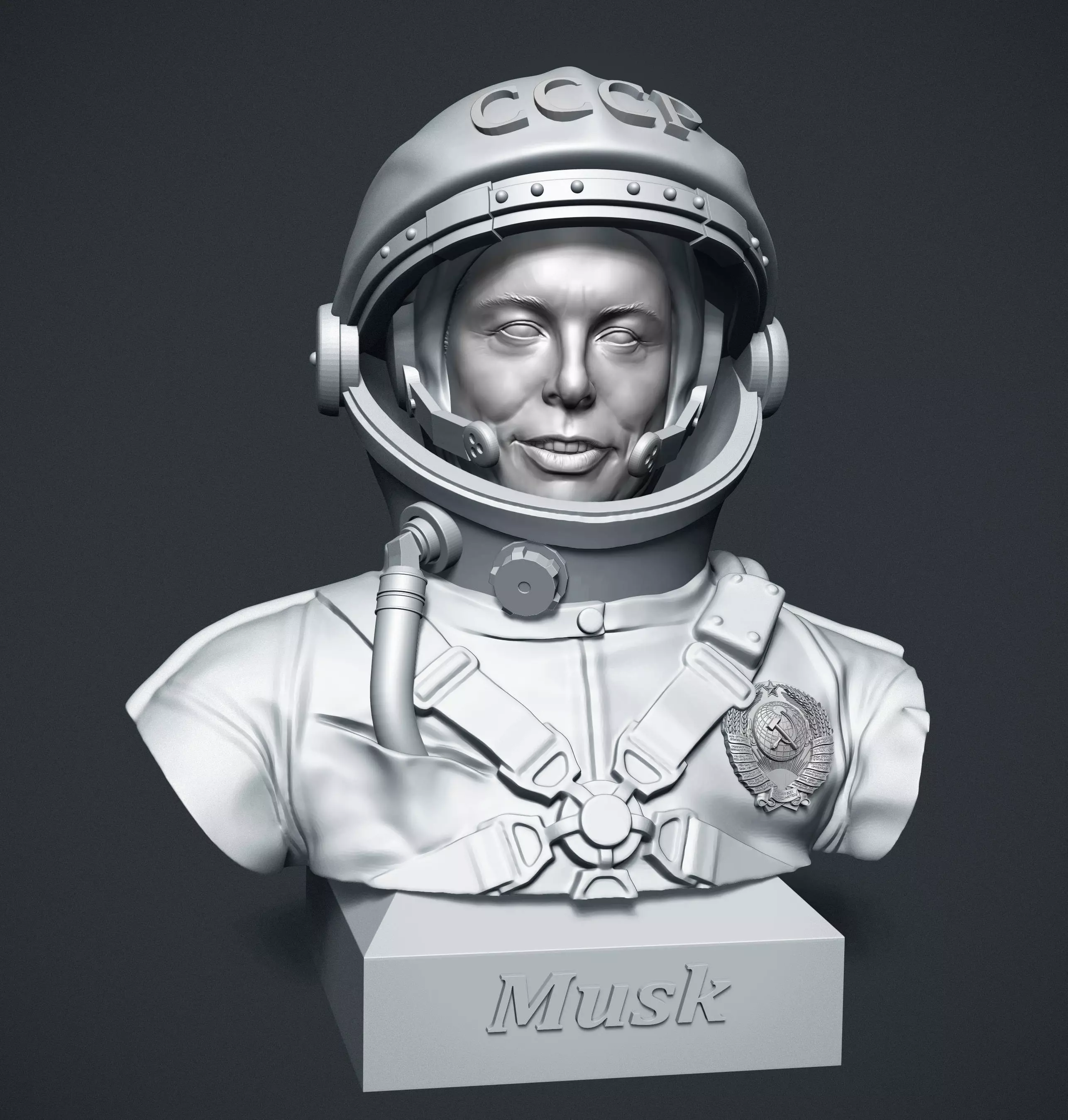 Elon Musk 3D print model_0