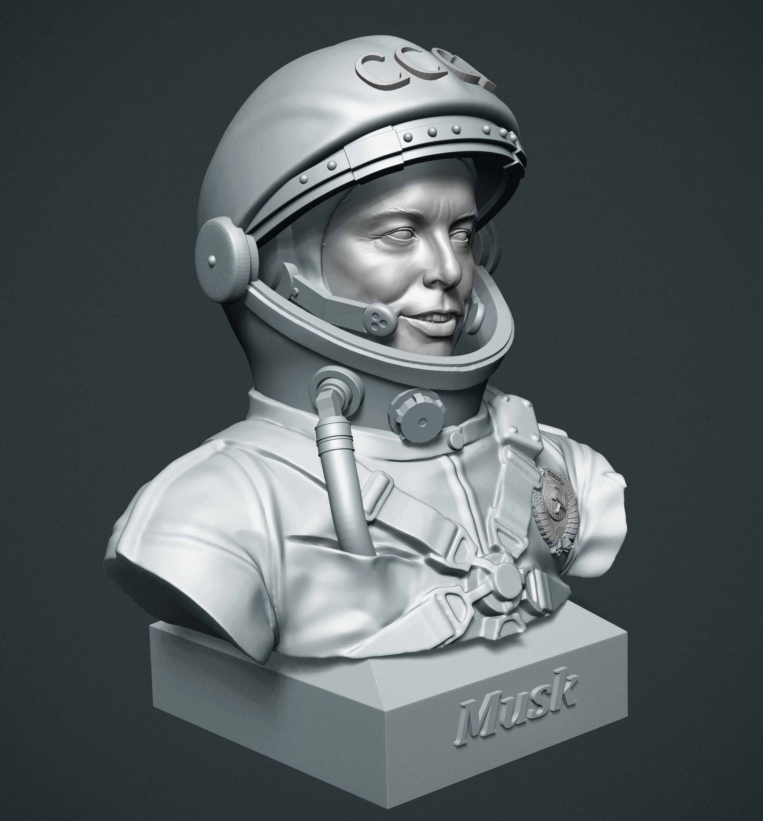 Elon Musk 3D print model_2