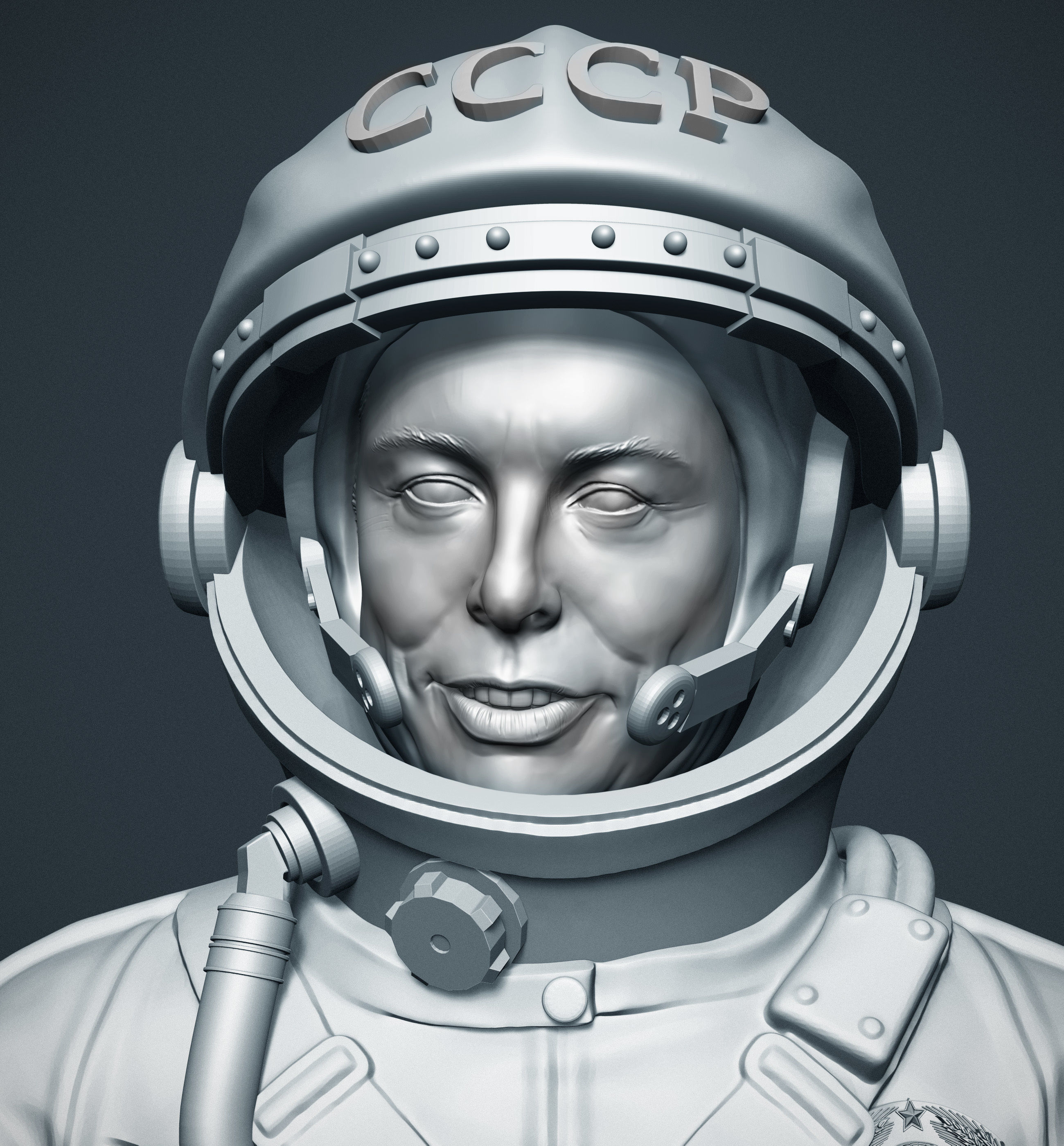 Elon Musk 3D print model_6