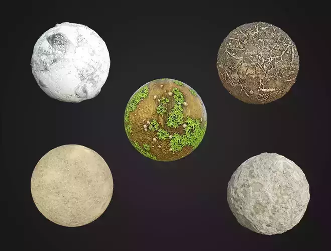 5 Natural Materials 1k 2k 4k