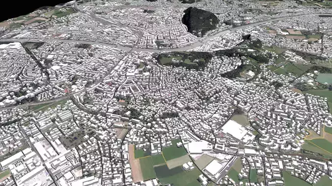  Cityscape Salzburg Austria 3D model