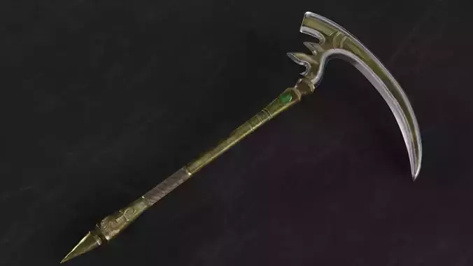 Scythe 01 Low-poly 3D model