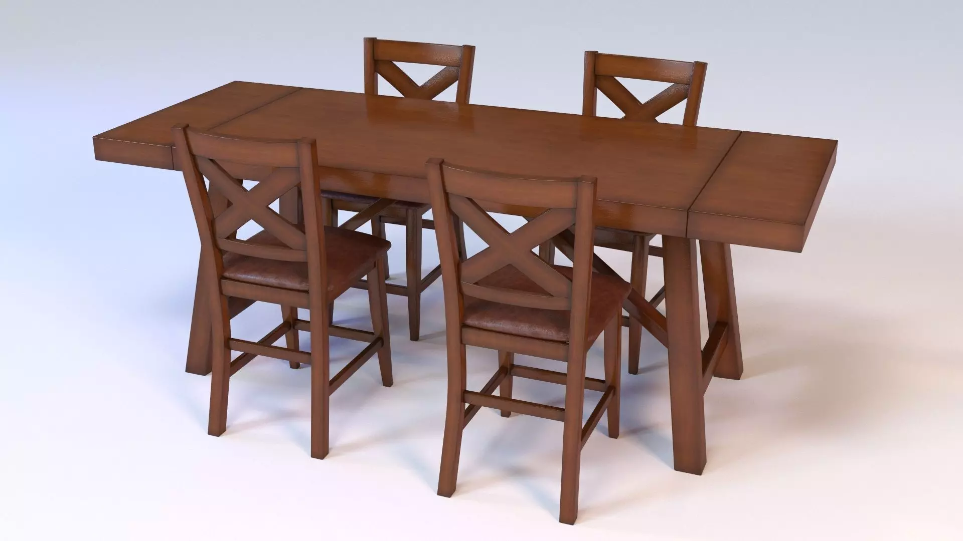Raymour Flanigan Royce 5-pieces Counter-Height Dining Set 3D model_0