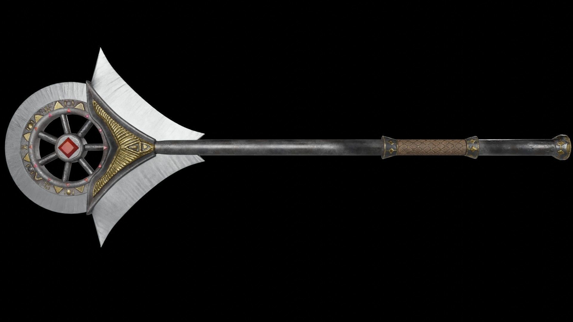 Axe 01 Low-poly 3D model_6