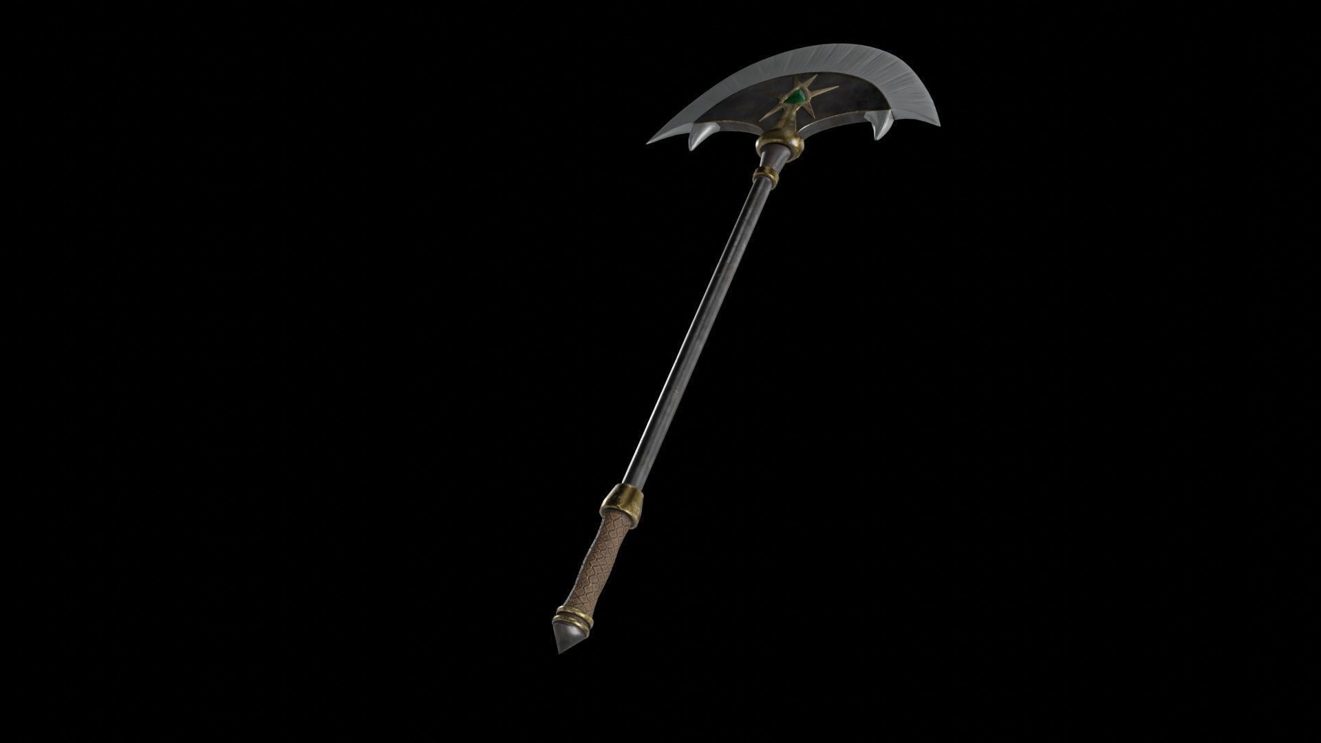 Axe 02 Low-poly 3D model_6