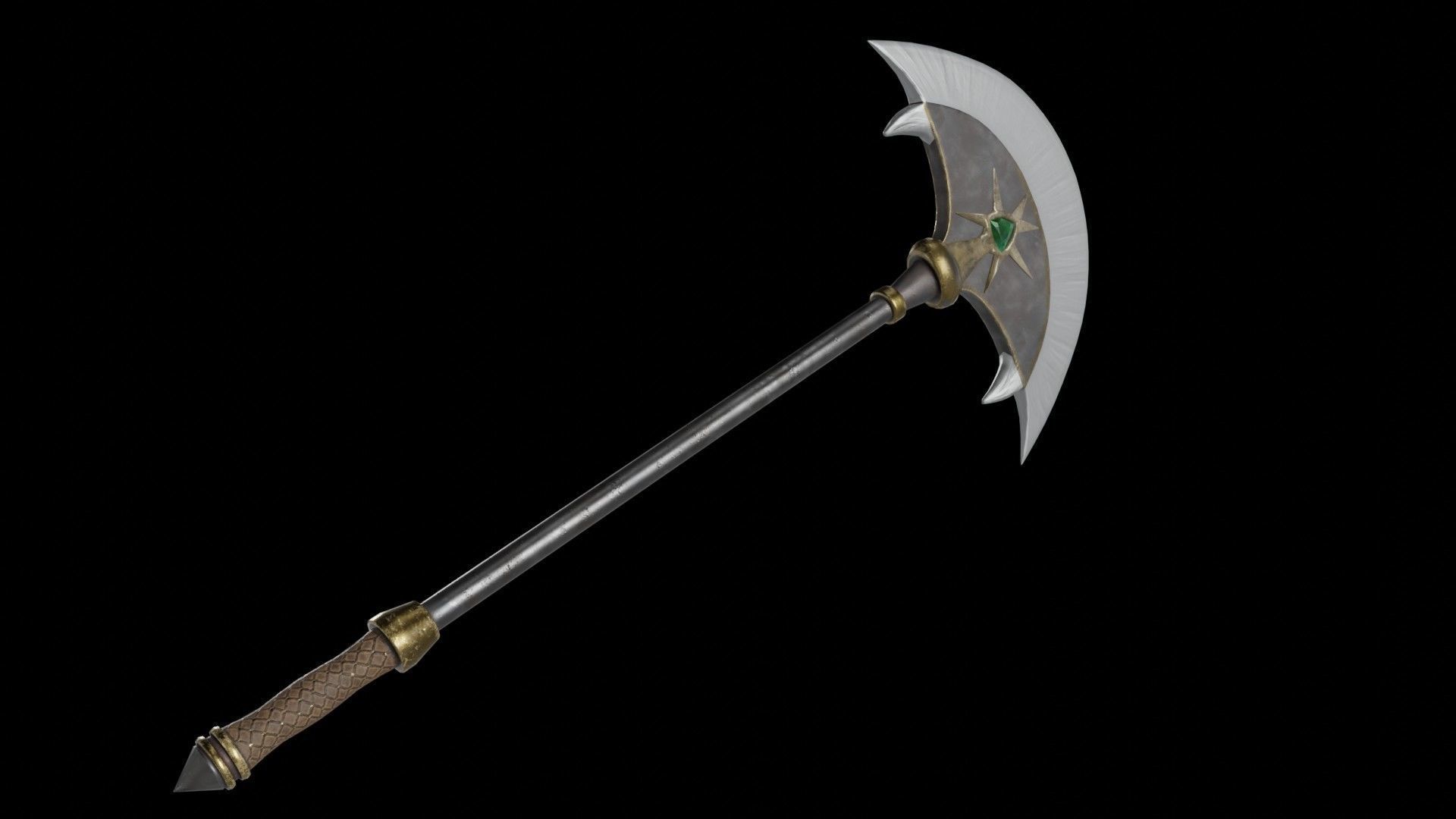 Axe 02 Low-poly 3D model_5