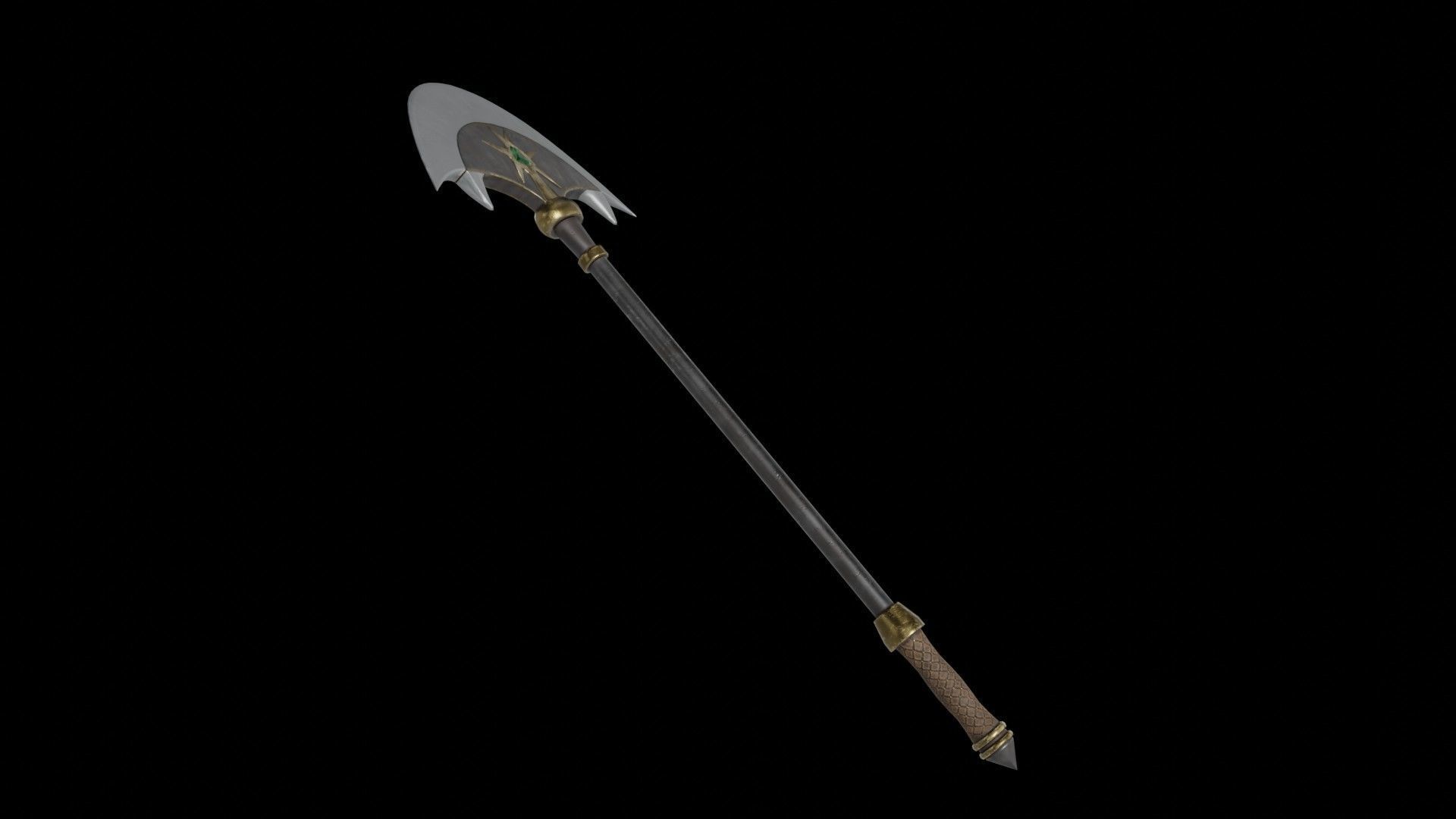 Axe 02 Low-poly 3D model_7