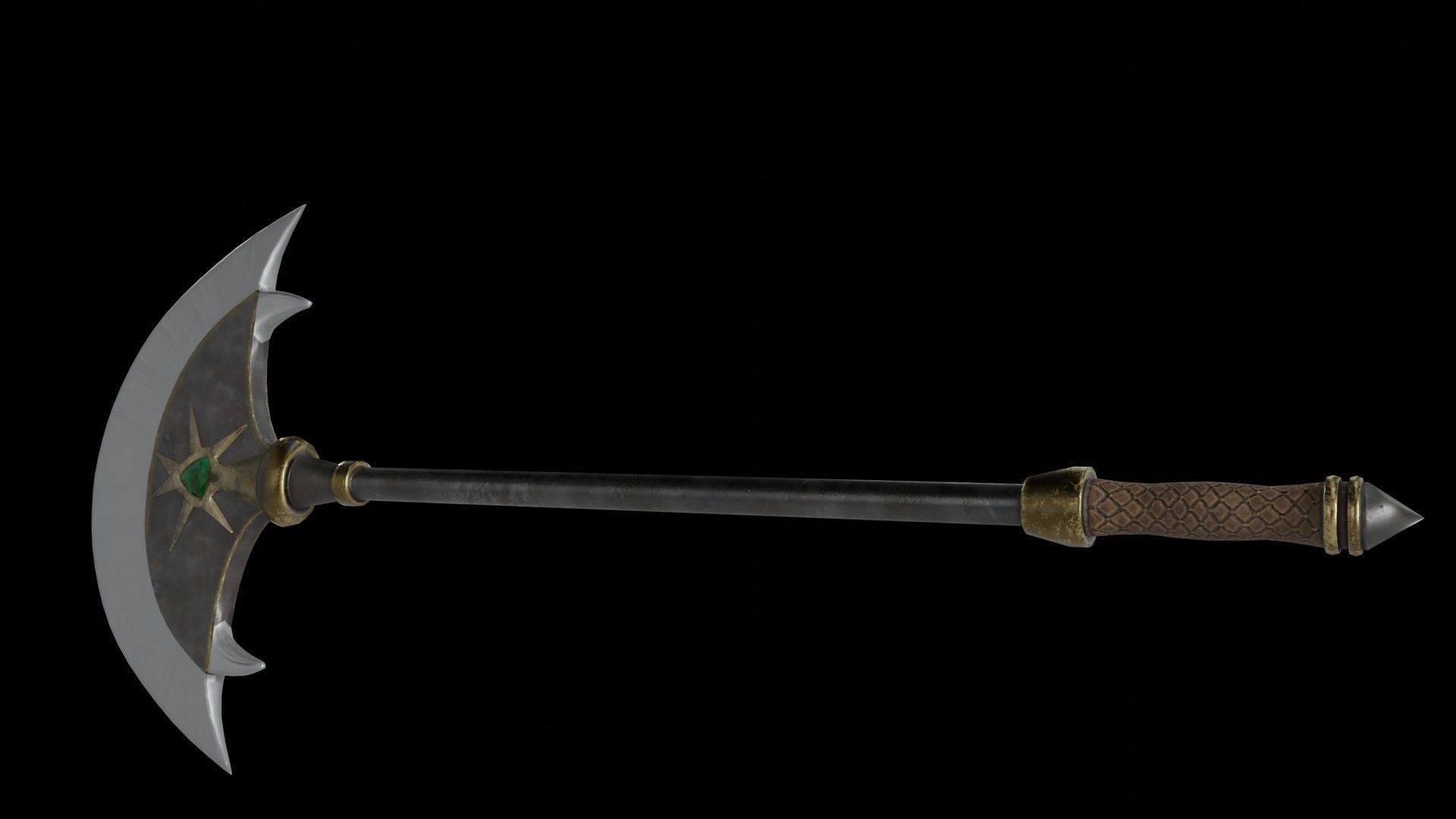 Axe 02 Low-poly 3D model_2