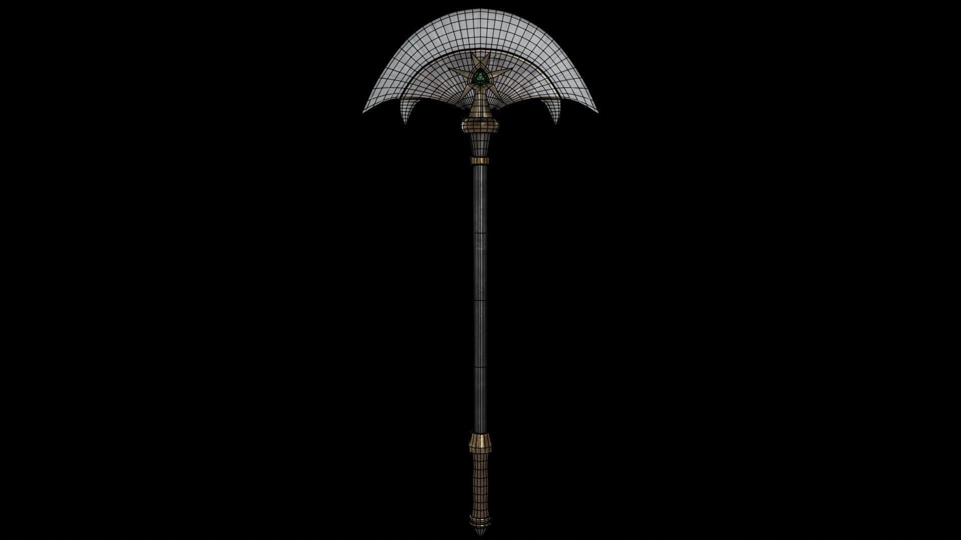 Axe 02 Low-poly 3D model_4