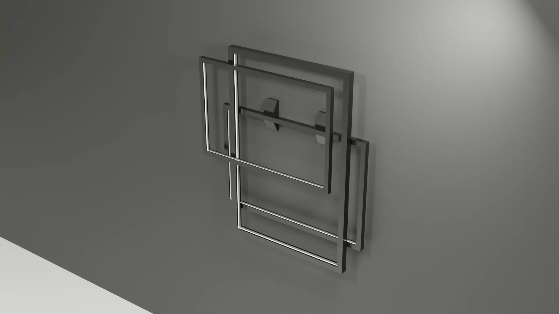 Modern wall lamp Low-poly 3D model_0