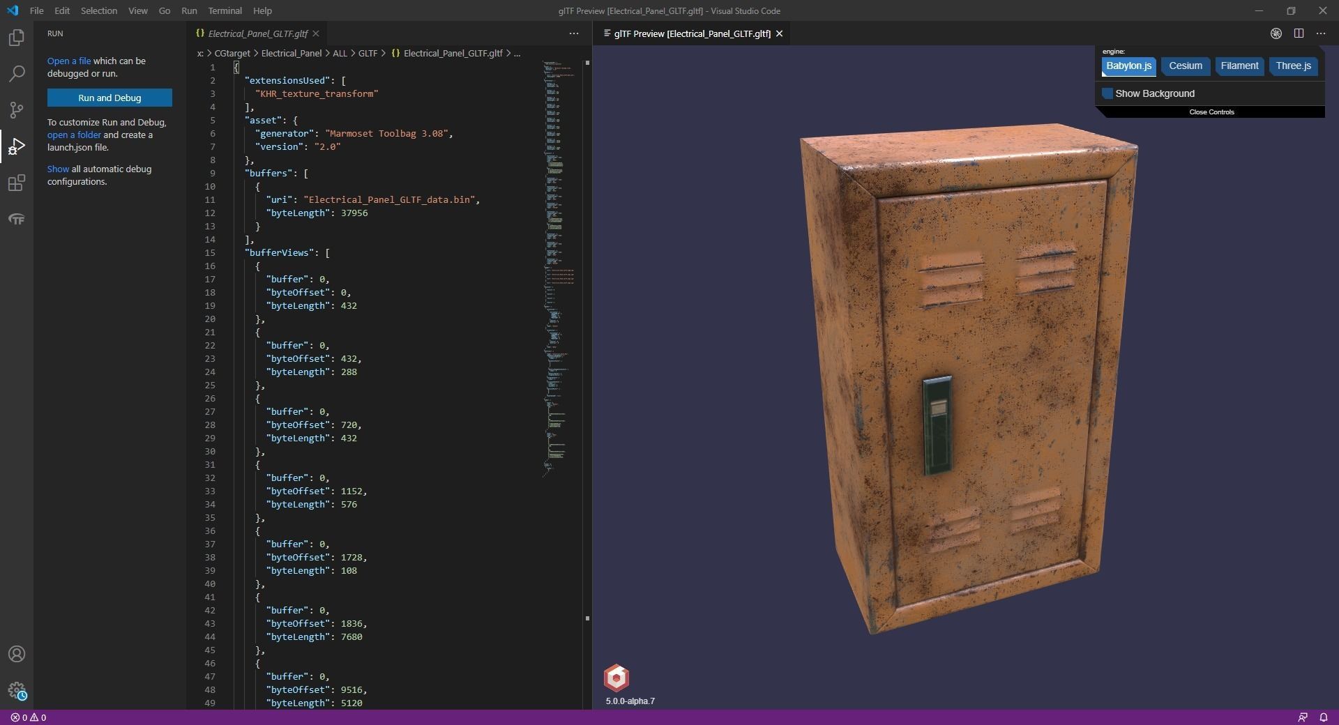 Electrical Panel Low-poly 3D model_50