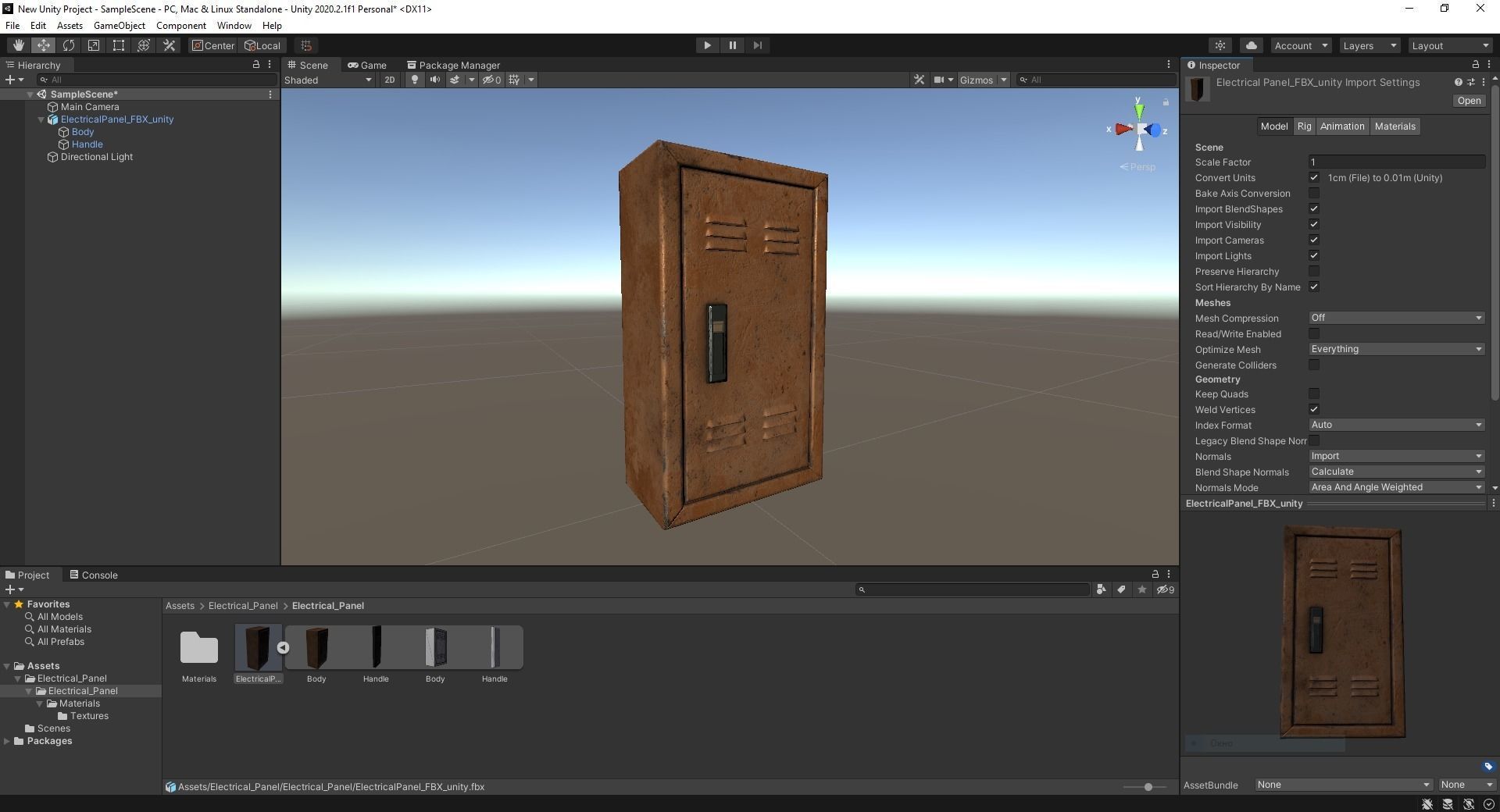 Electrical Panel Low-poly 3D model_51