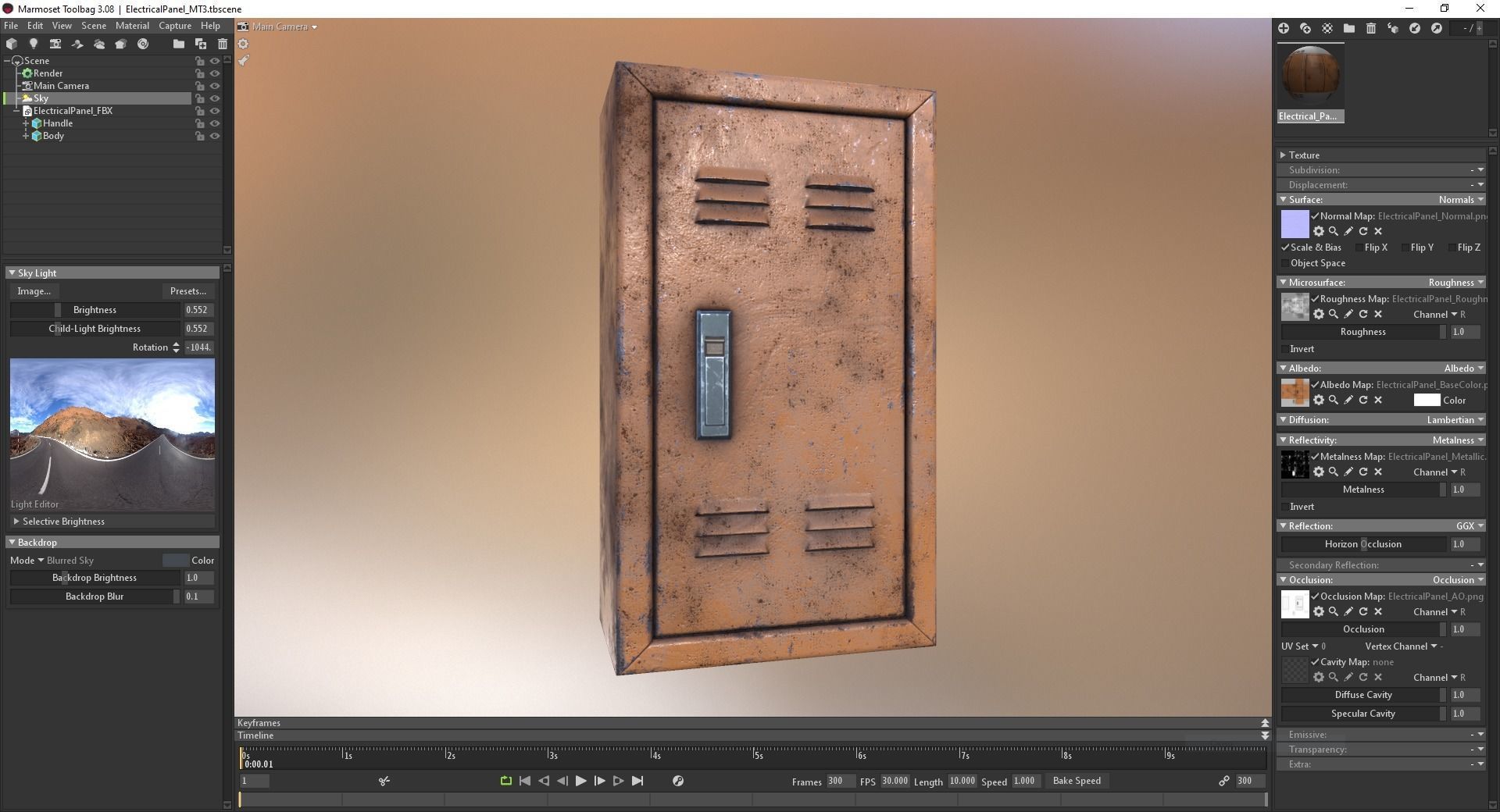 Electrical Panel Low-poly 3D model_48