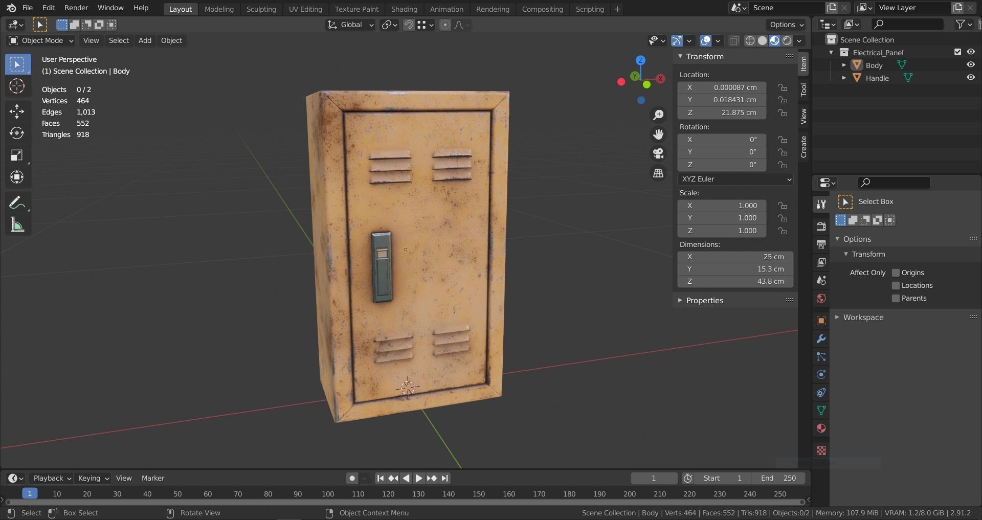 Electrical Panel Low-poly 3D model_44