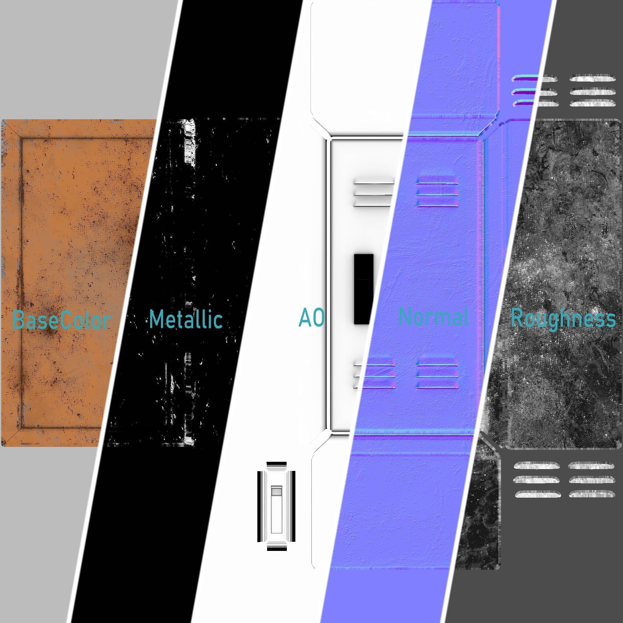 Electrical Panel Low-poly 3D model_42