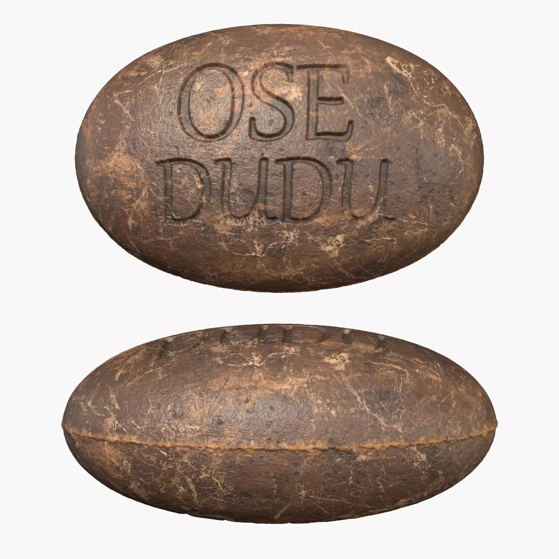 Elliptic African Soap with 2 set of PBR Textures Low-poly 3D model