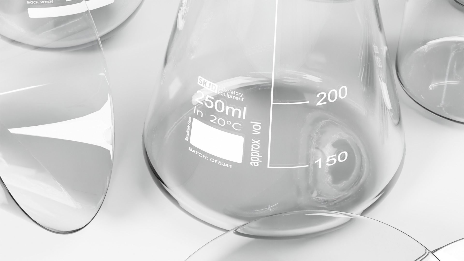 Laboratory Glassware Set 3D model_2