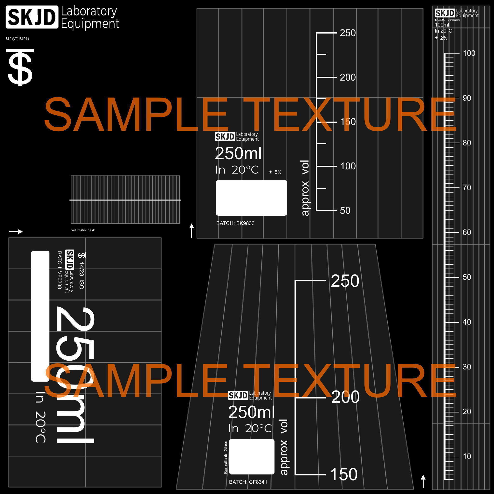 Laboratory Glassware Set 3D model_7