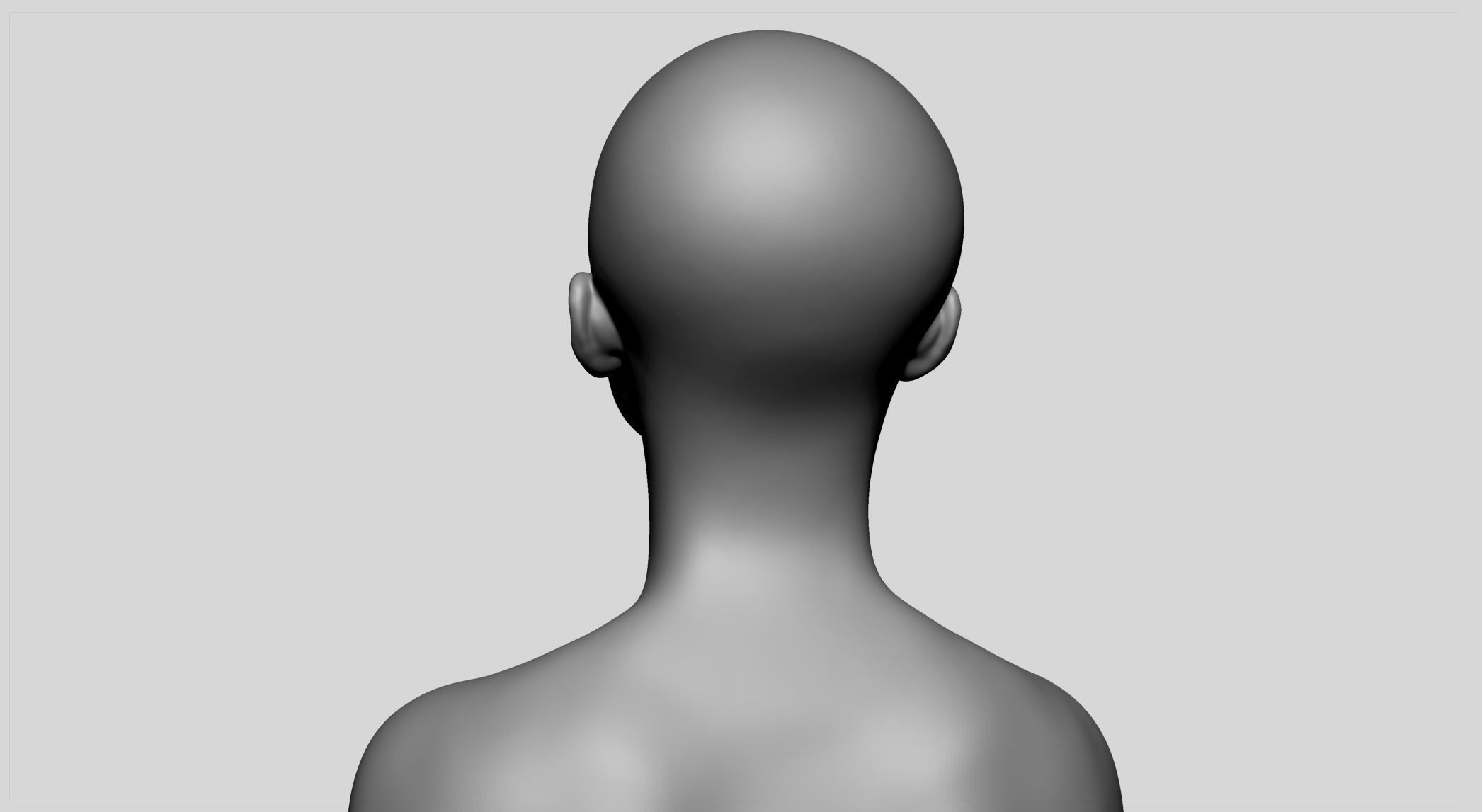 Asian Female Head 3D model_4