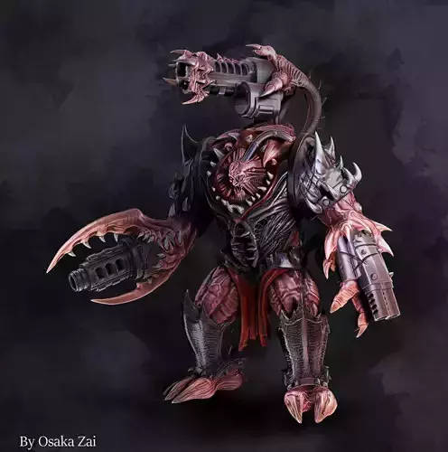 Alien Mutated Obliterator Marine - 2 variations 3D print model