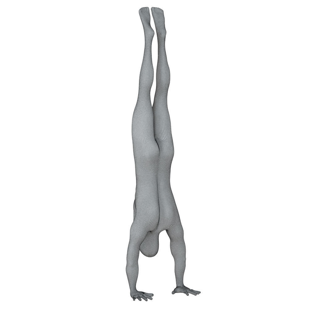 Male mannequin standing on hands 122 3D model_6